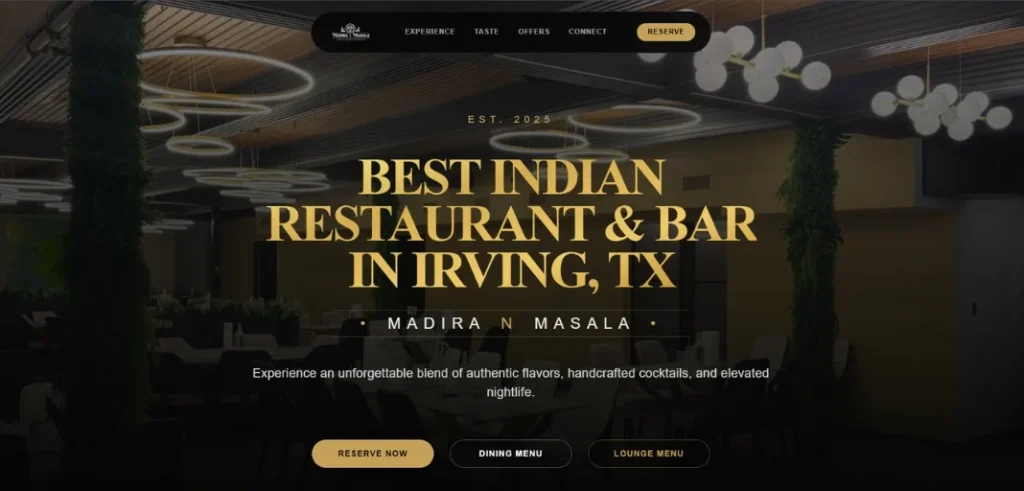 Madiranmasala.com website - Blizmatt Portfolio