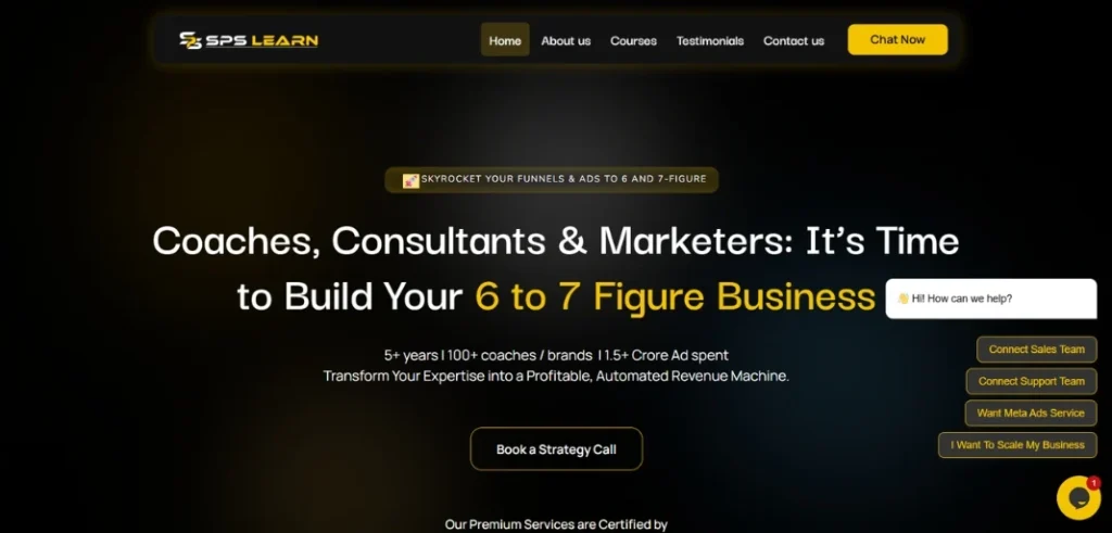 Spslearn.com website - Blizmatt Portfolio