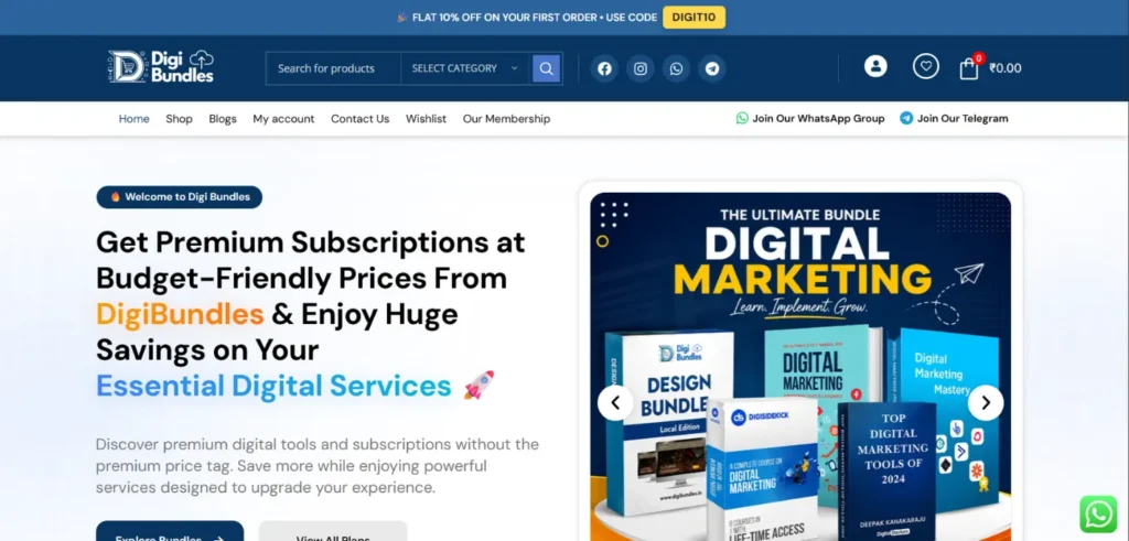Digibundles.in website