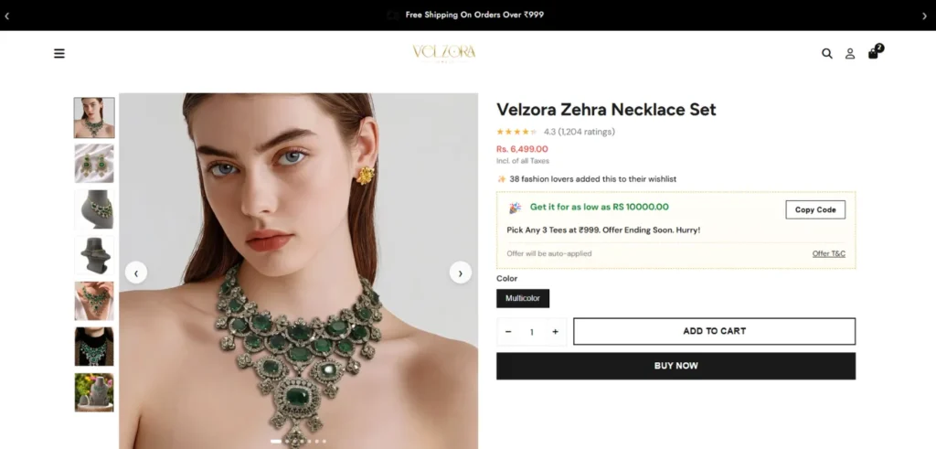 Velzora Website